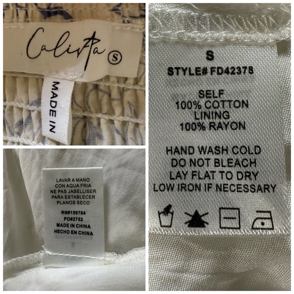 Rag &‎ Bone Calista Dress S Babydoll Midi Tiered Henley Lined Cottage Prairie - Picture 8 of 8